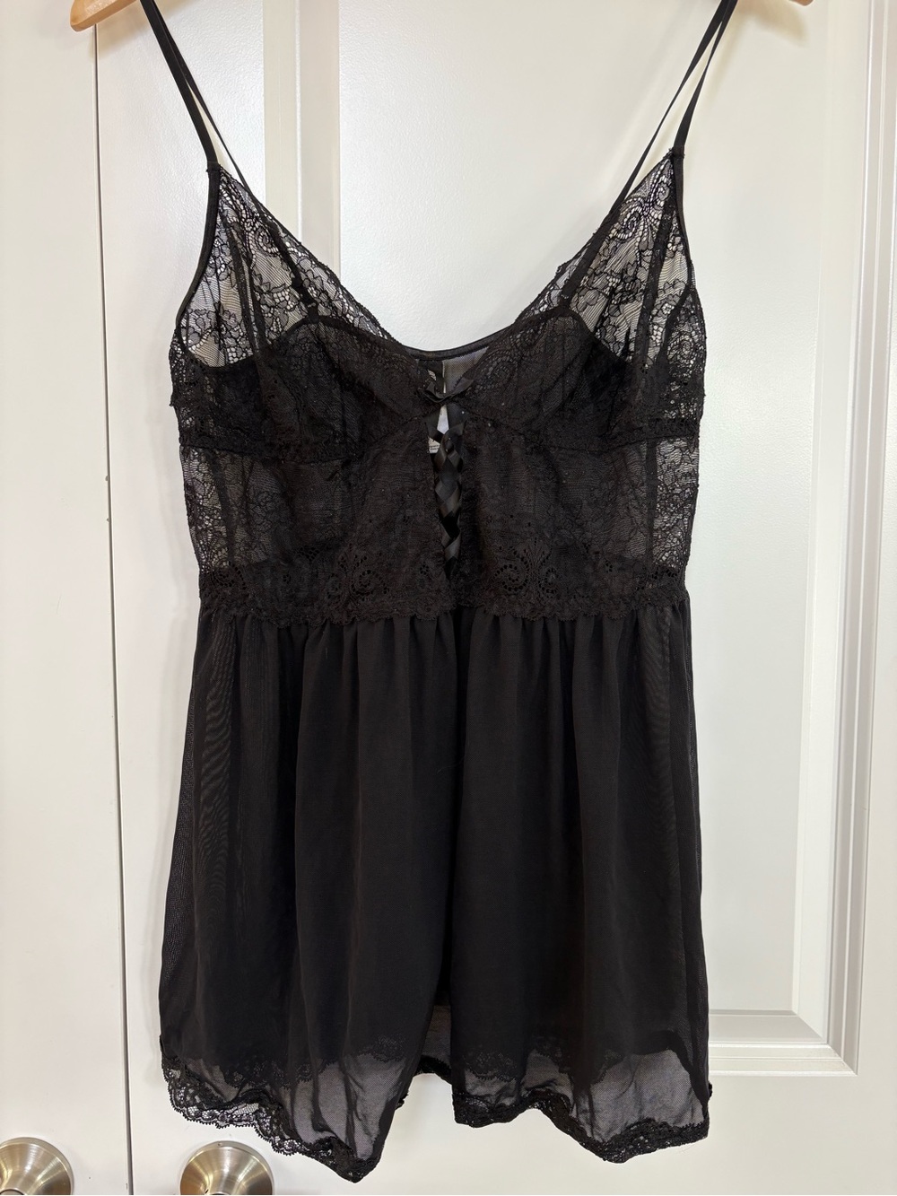 Black Lace Babydoll Chemise Nightie